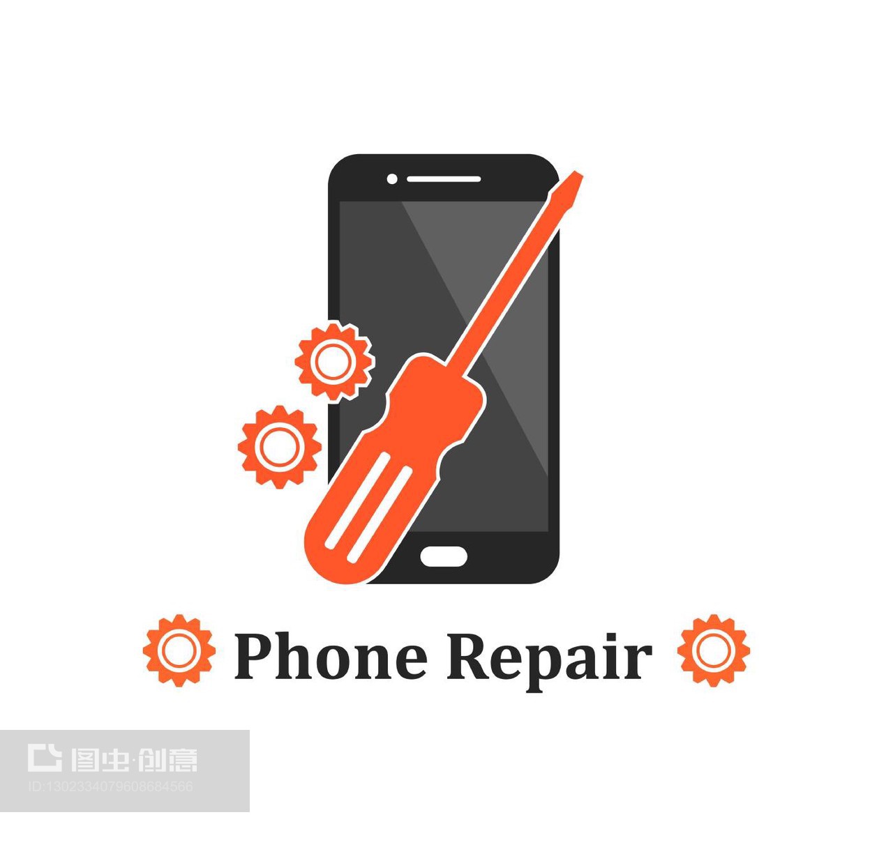 智能手机维修标志图标设计与服务理念